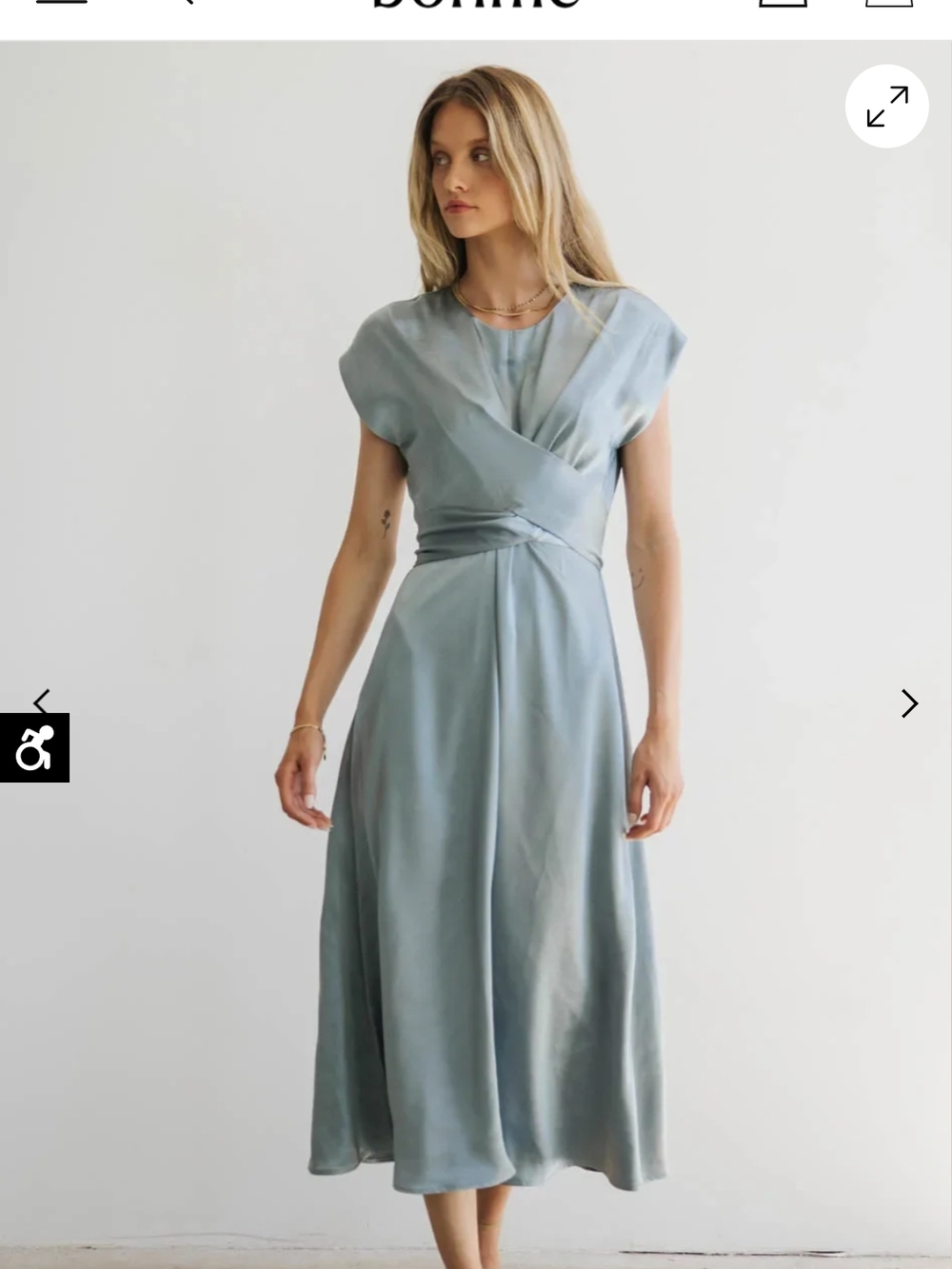 Rosalind Midi Dress In Blue